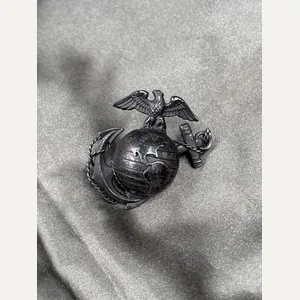 WWII US MARINE CORPS CAP STERLING SILVER EGA