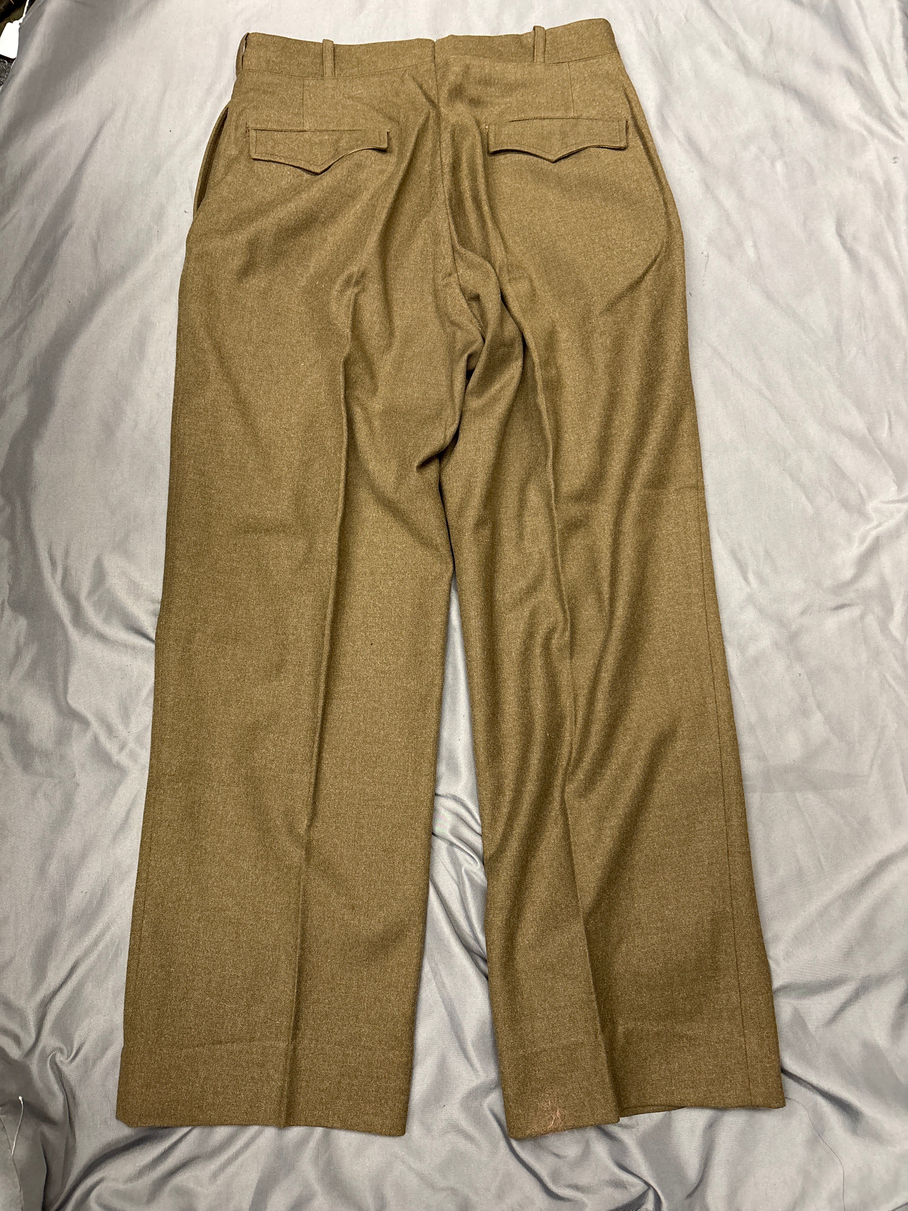 WWII US FRENCH MADE CLASS A WOOL TROUSERS 33x34 — image 5