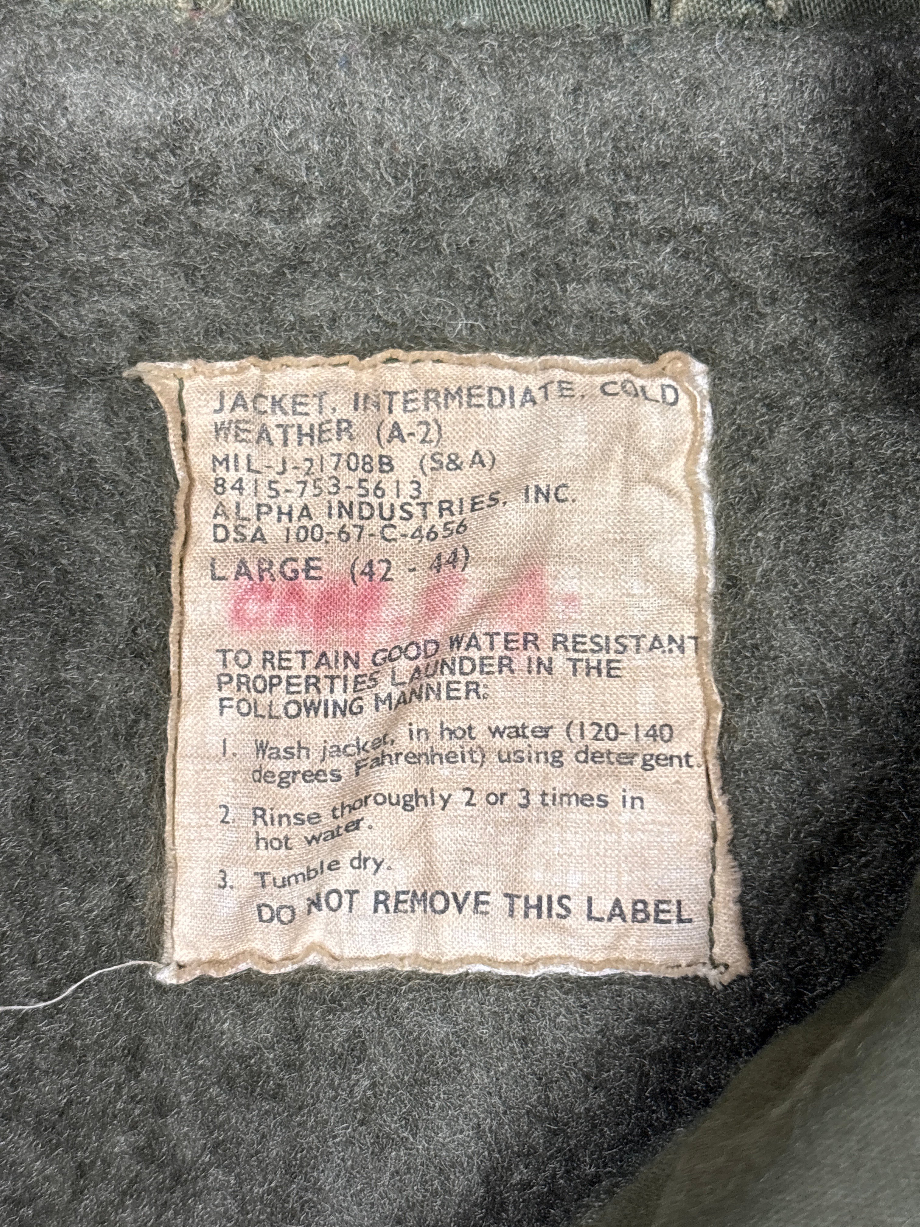 VIETNAM WAR ERA US NAVY A-2 DECK JACKET SIZE LARGE SUBRON 14 — image 4