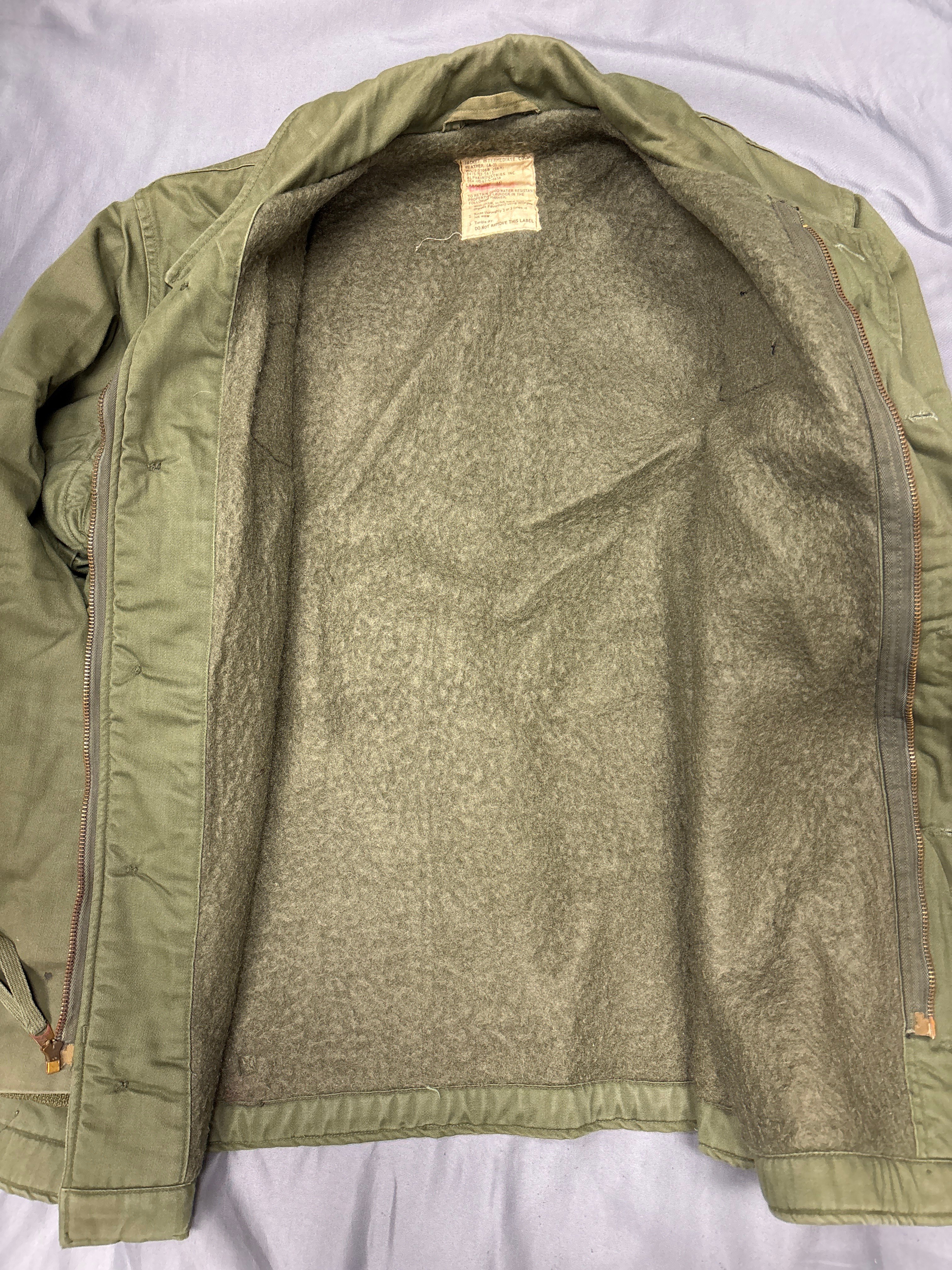 VIETNAM WAR ERA US NAVY A-2 DECK JACKET SIZE LARGE SUBRON 14 — image 5