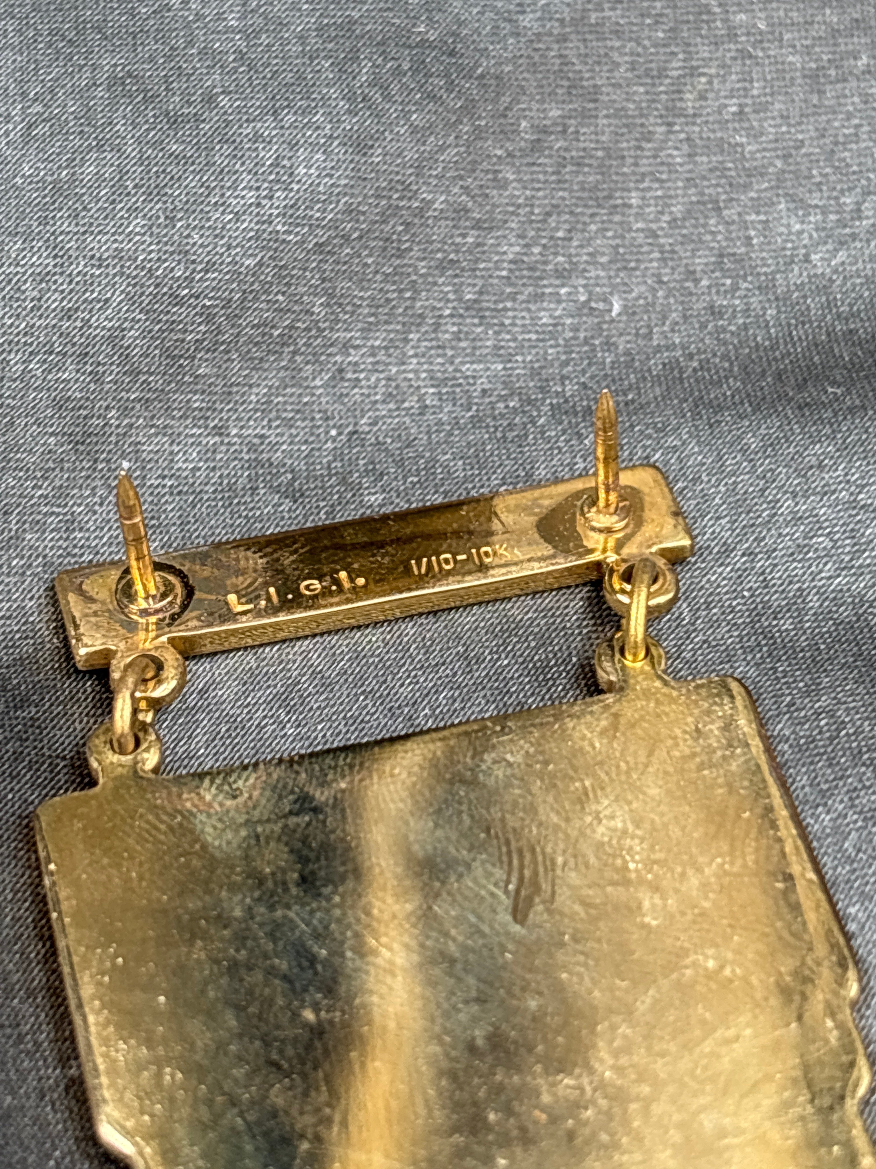 VIETNAM MARINE CORPS SHOOTING AWARD SMITH TROPHY 10K GOLD — image 3