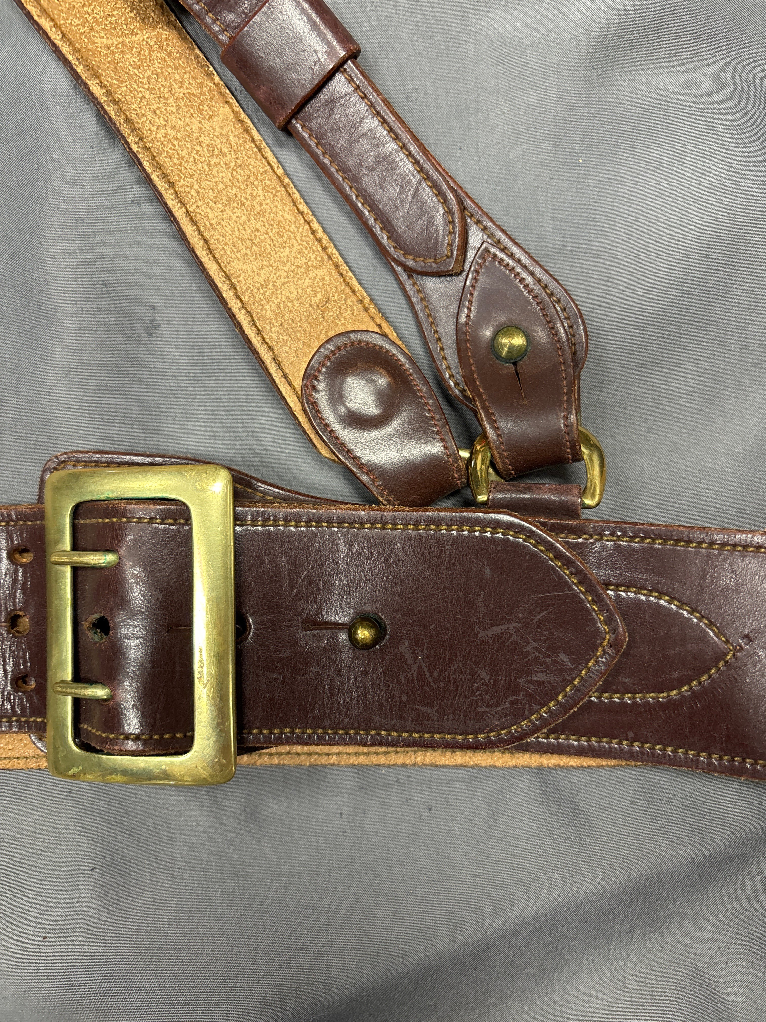 WWII ERA SAM BROWN OFFICER BELT — image 2