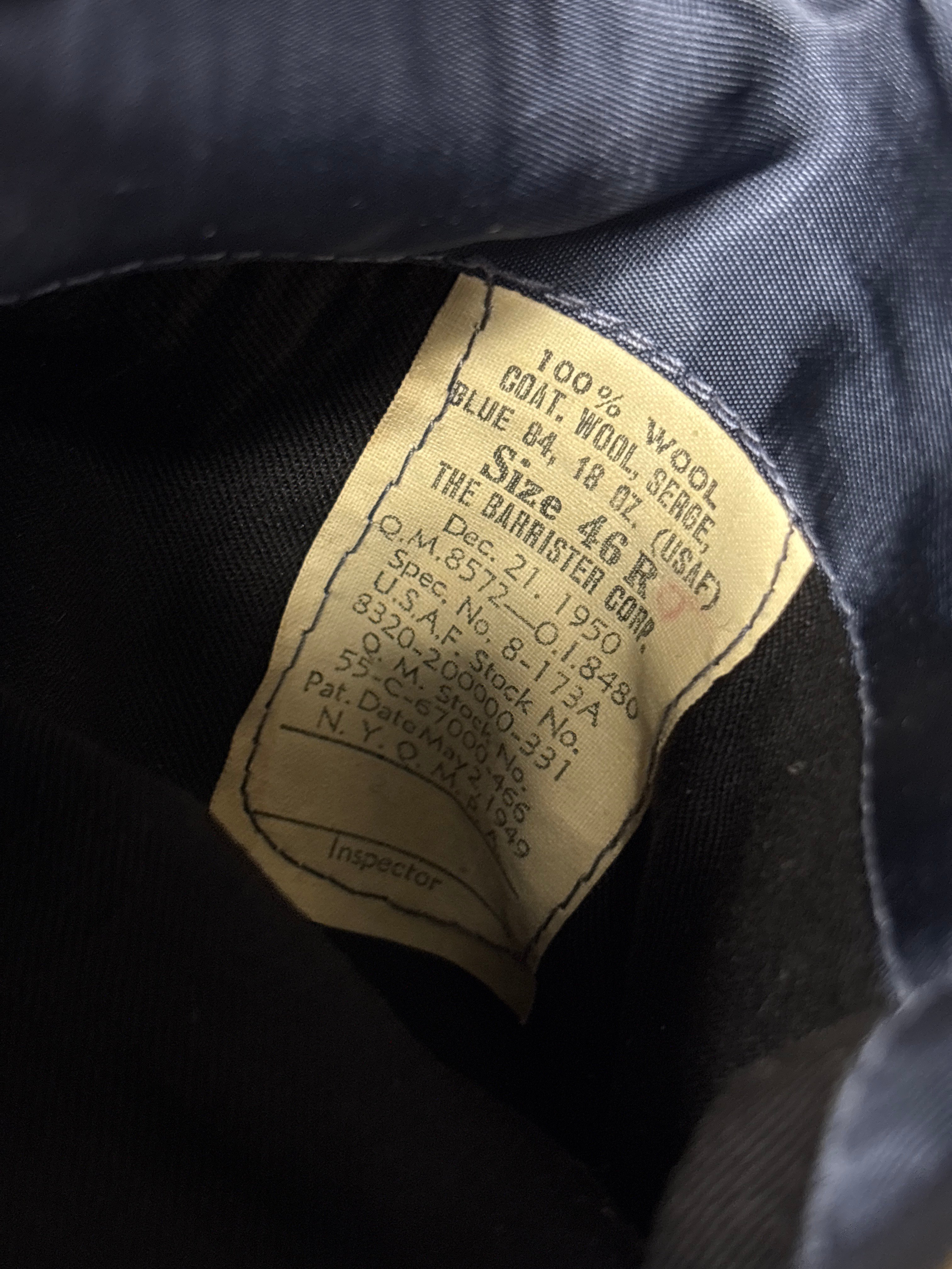 KOREAN WAR ERA AIR FORCE BLUE 84 UNIFORM SIZE 46 — image 7