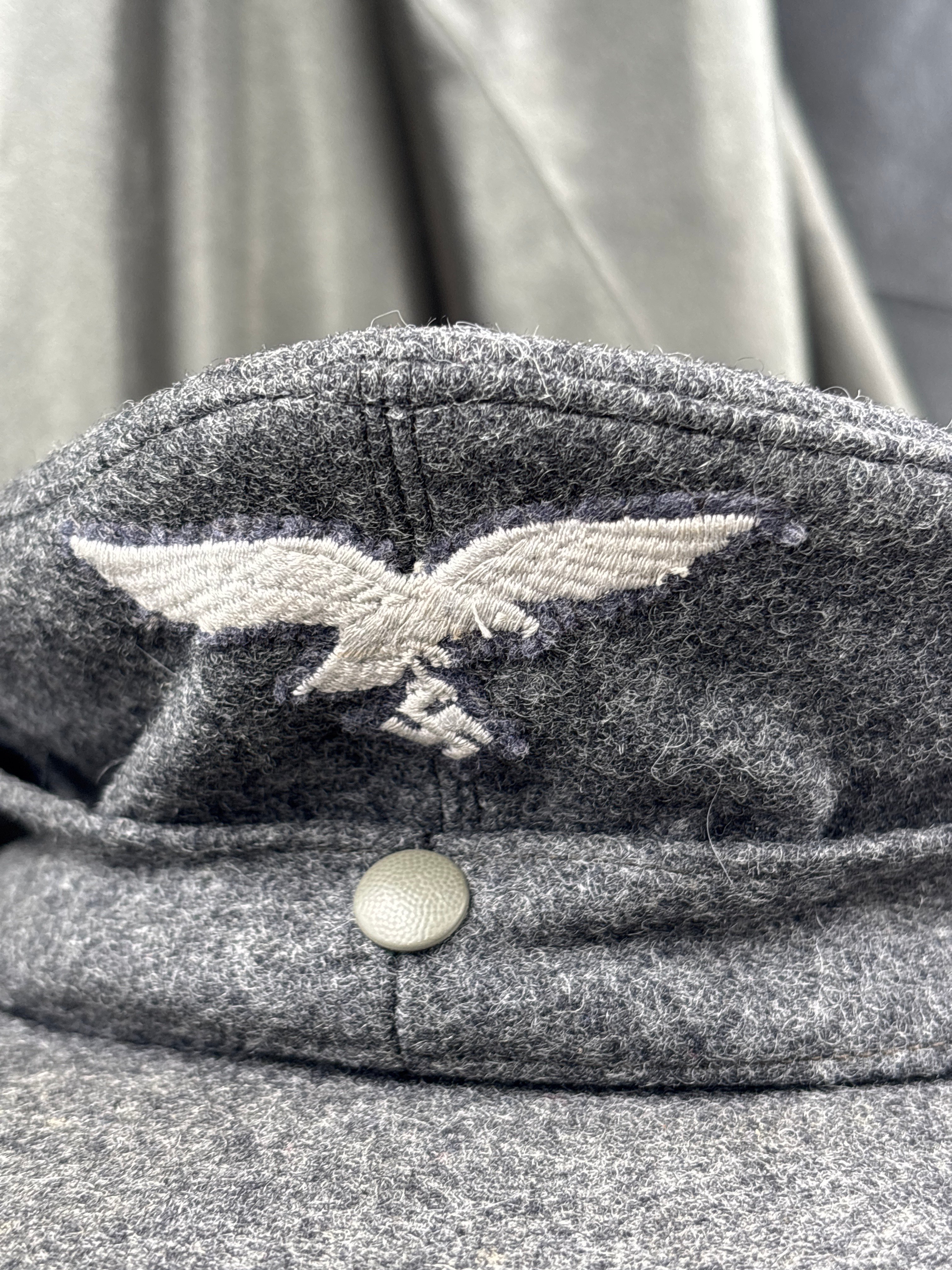 WWII GERMAN LUFTWAFFE M43 FLAKHELFEREN FIELD CAP — image 3
