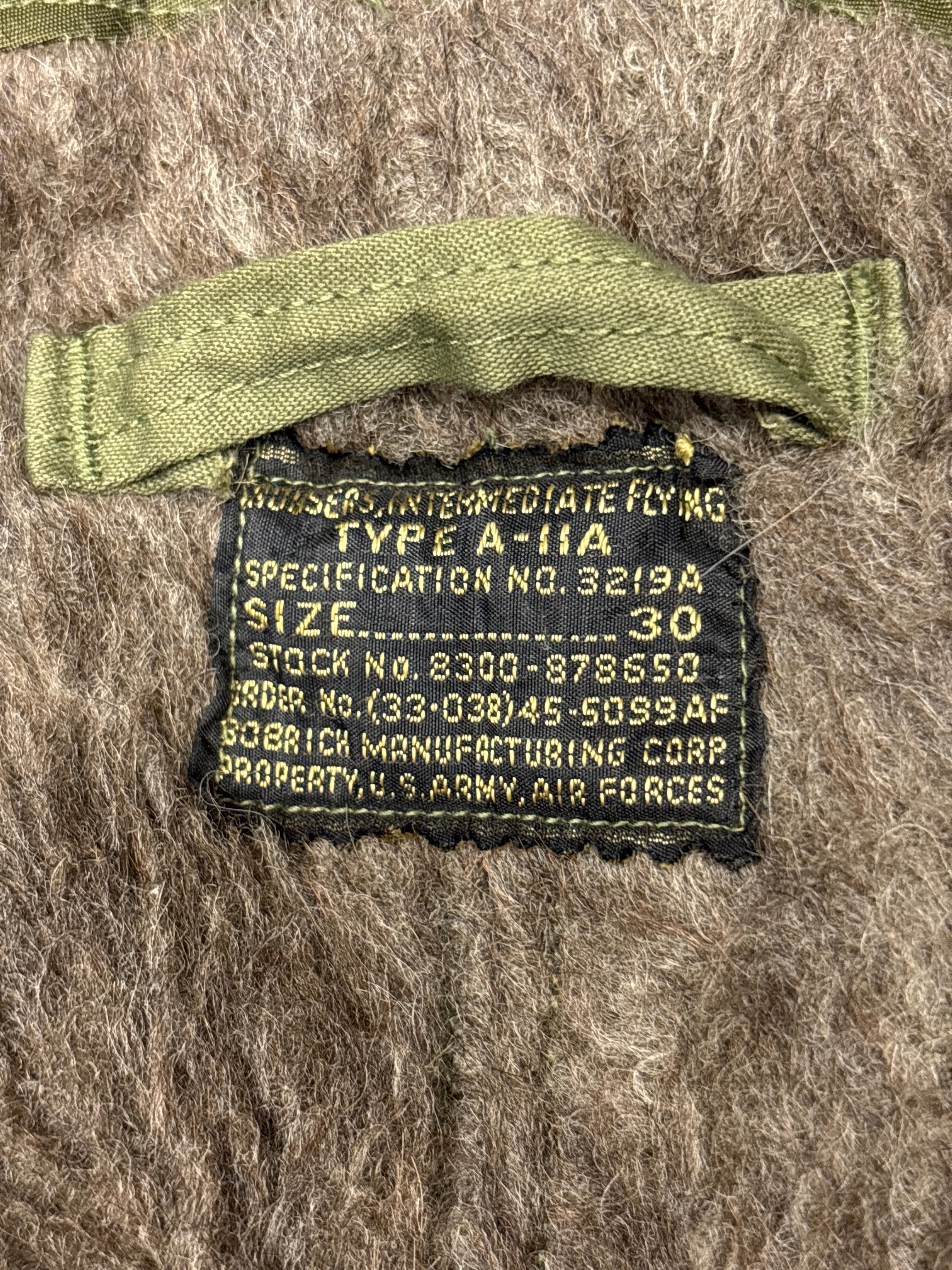 WWII US AIR CORPS A-11A FLIGHT TROUSERS SIZE 30 — image 4