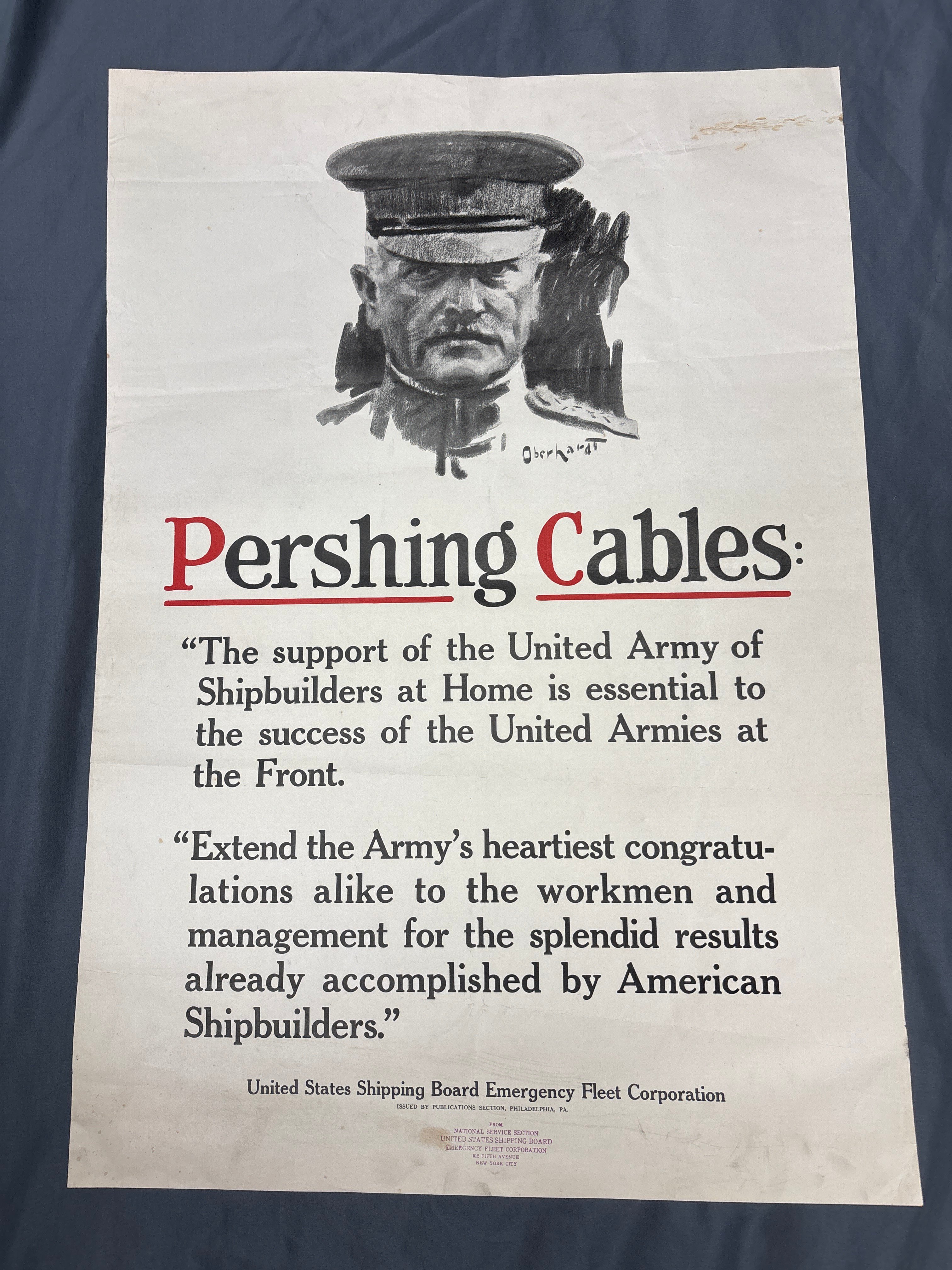 WWI 'PERSHING CABLES' POSTER — image 3