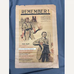 WWI ANTI GERMAN PROPAGANDA POSTER