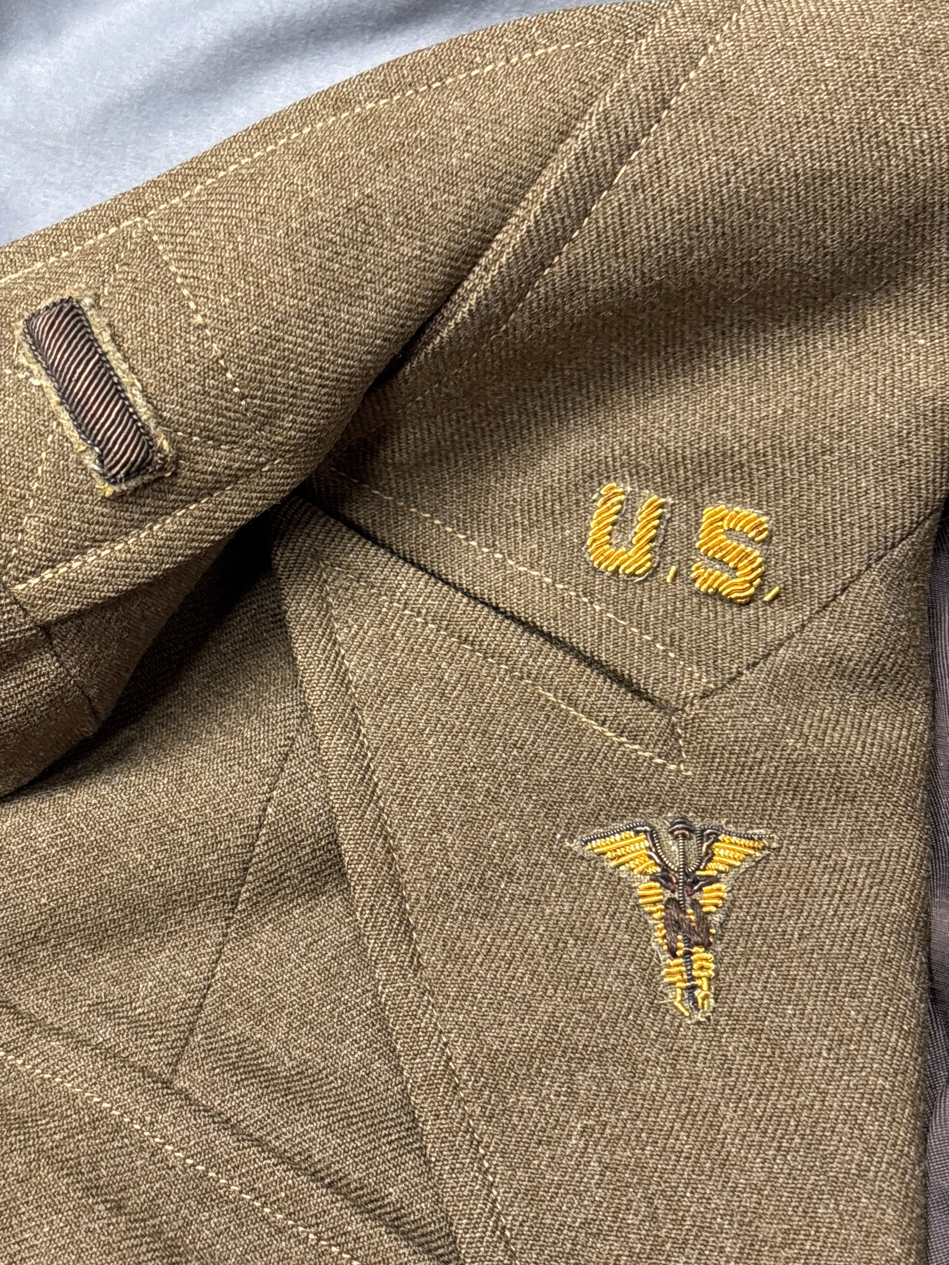WWII US FLIGHT NURSE BRITISH MADE ETO JACKET WITH BULLION — image 4
