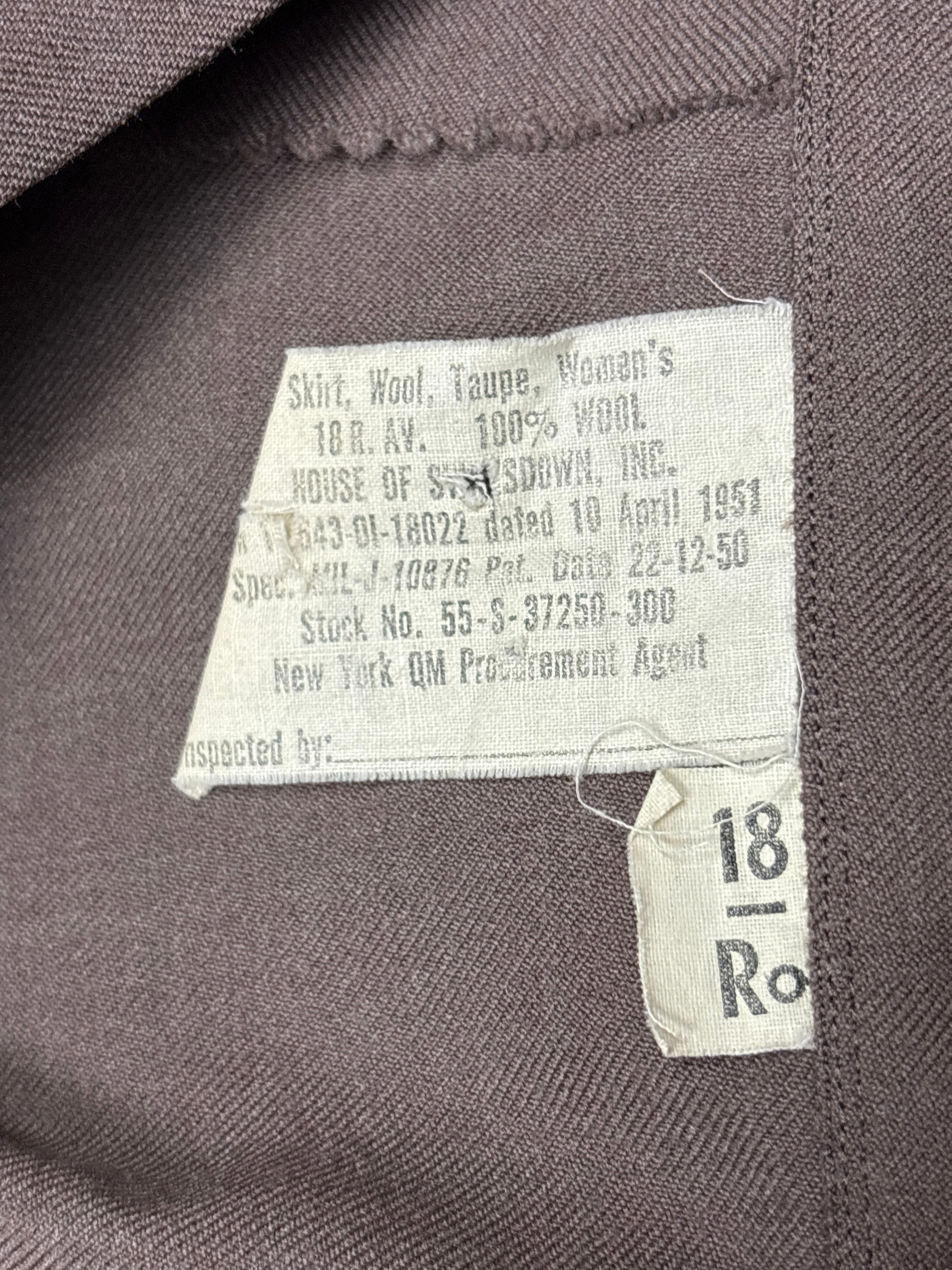 KOREAN WAR WOMEN ARMY CORPS UNIFORM SIZE 18 — image 2