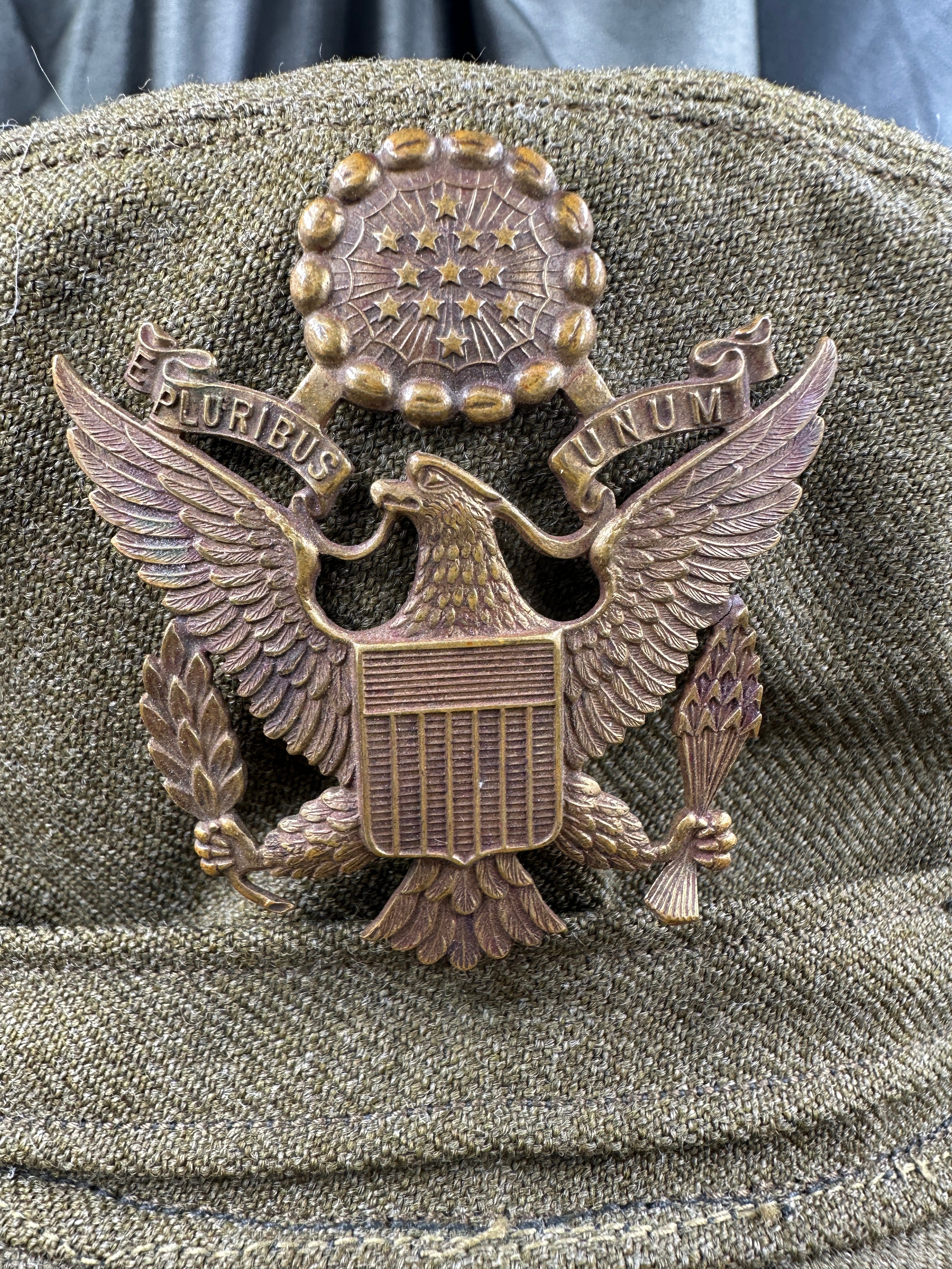 WWII US WOMEN ARMY NURSE BRITISH MADE VISOR CAP — image 2