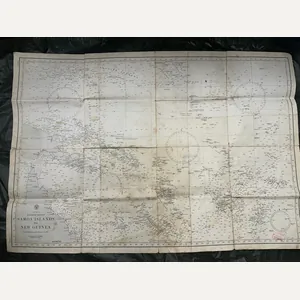 WWII US NAVY MAP - 1943 SAMOA ISLANDS TO NEW …