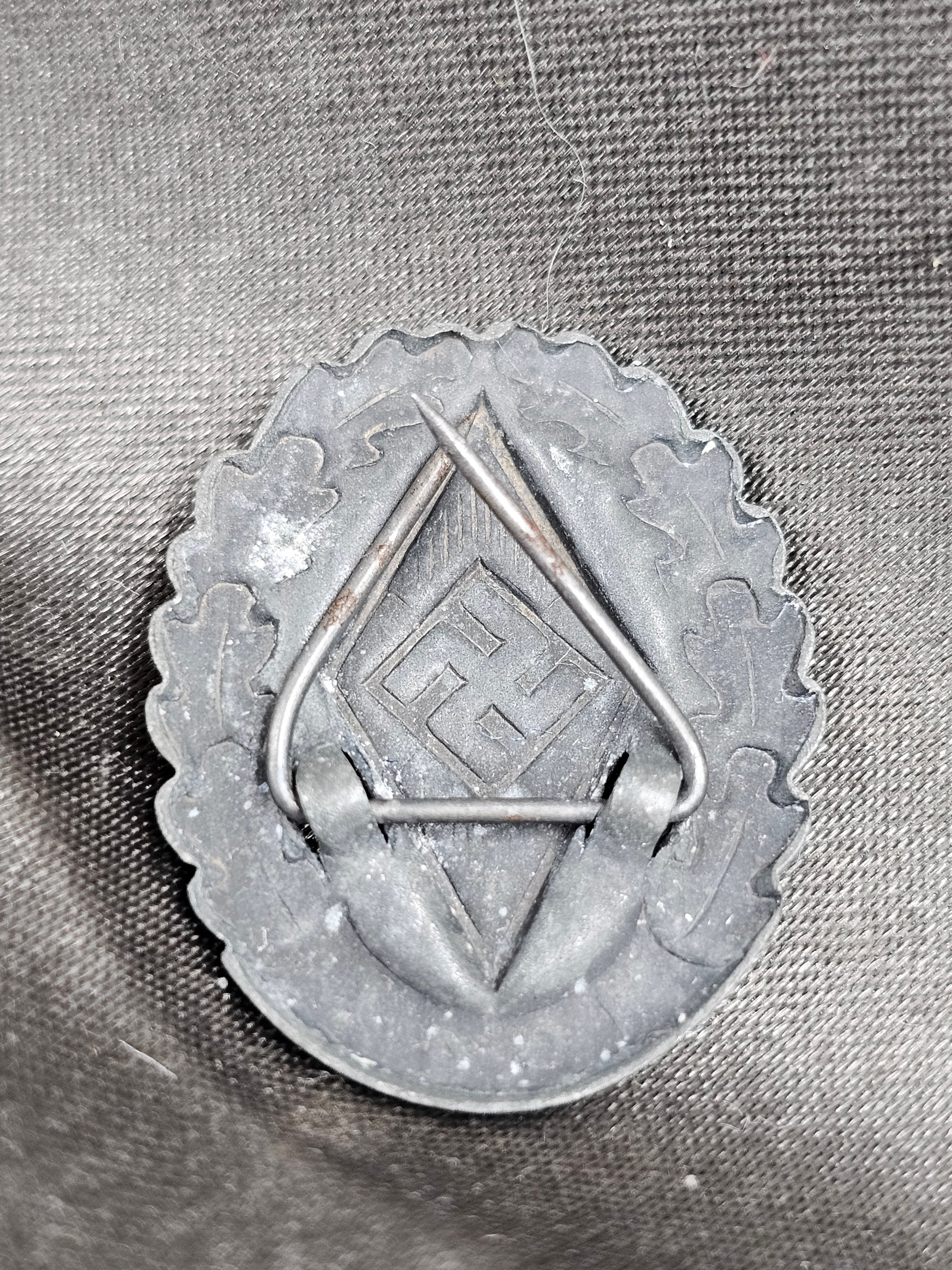 WWII GERMAN HJ SPORTS AWARD — image 2