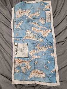 WWII RAAF SILK MAP - PHILIPPINES
