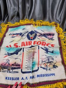 1950'S US SWEETHEART PILLOW KESSLER AIR FORCE BASE