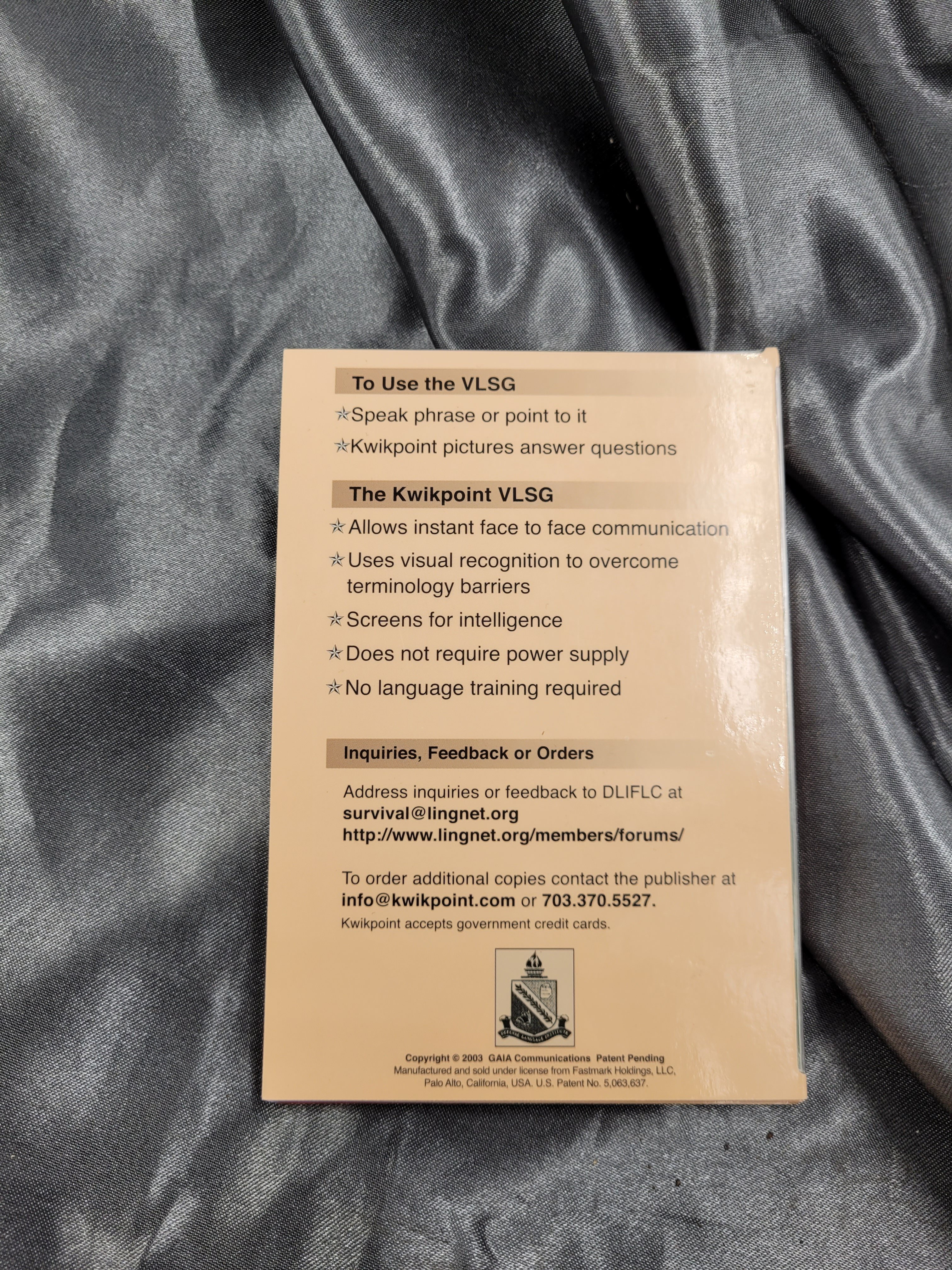 IRAQI VISUAL LANGUAGE SURVIVAL GUIDE — image 2