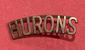 Huron Regiment Brass Shoulder Title