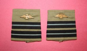 WW2 RCAF Chaplain Flight Lt Rank Slip-Ons