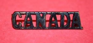 WW2 Canada Shoulder Title - Black Finish