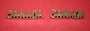WW1 CEF CANADA Shoulder Titles - Cut Out Style