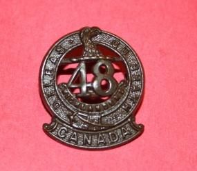 15 Battalion (48 Highlanders of Canada) Right Collar - Chocolate …