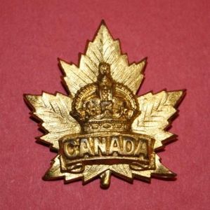 WW1 Royal Canadian Naval Air Service (RCNAS) Officer Cap Badge