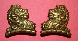 WW2 Essex Scottish Collar Badge Pair