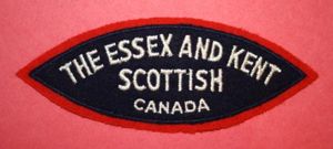 The Essex and Kent Scottish Cloth Shoulder Title - 1952
