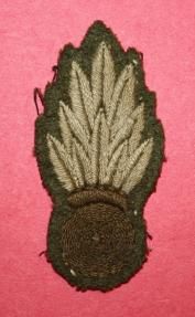 WW2 RCE Flaming Grenade Wool Patch