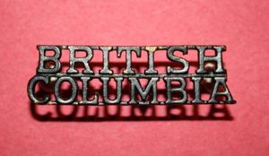 British Columbia Regiment Shoulder Title