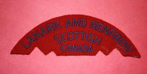 WW2? Lanark & Renfrew Scottish Cloth Shoulder Patch