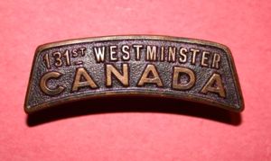 131 Battalion 'Westminster' Shoulder Title