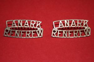 Lanark and Renfrew Scottish Shoudler Titles - Matched Pair