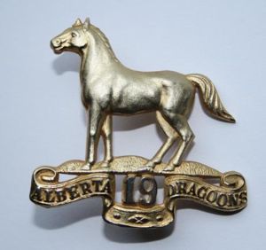 WW2 19th Alberta Dragoons Officer Cap Badge - Gilt -Scully …
