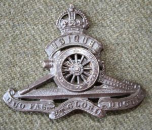 RCA Officer Cap Badge - Spinning Wheel