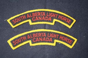 South Alberta Light Horse Shoulder Title Pair