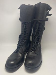 Canadian Army Black Leather Dispatch Riders Boots Size 11