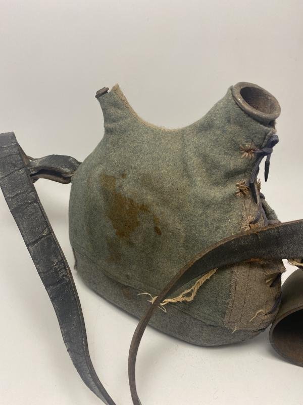 First World War French Army Water Canteen With Strap & Cup — image 3