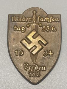 Neidersachsen Tag 23.6.1934 Verden 782 Day Badge