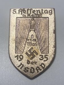 S.Hessentag in Kassel 17-19 Mai 1935 Der NSDAP Badge
