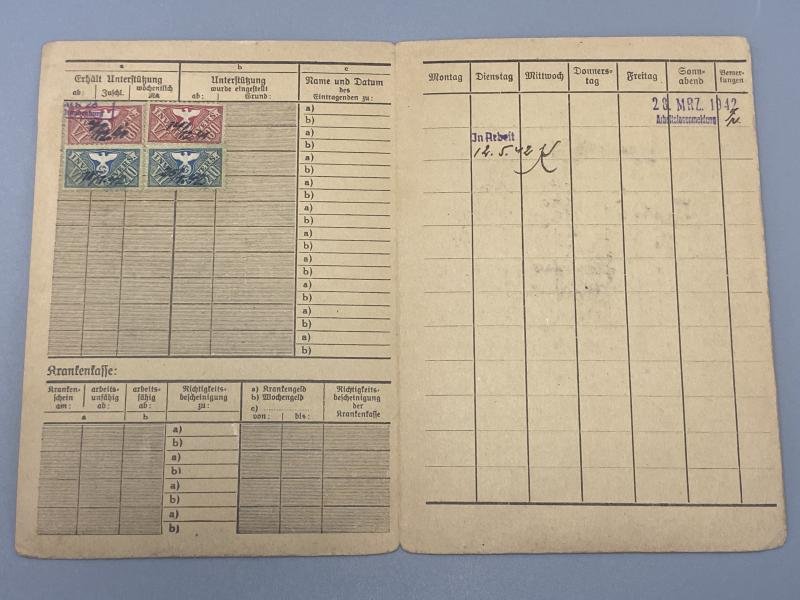 WW2 Polish Workers Card 1942 Litzmannstadt Nazi Occupation — image 2