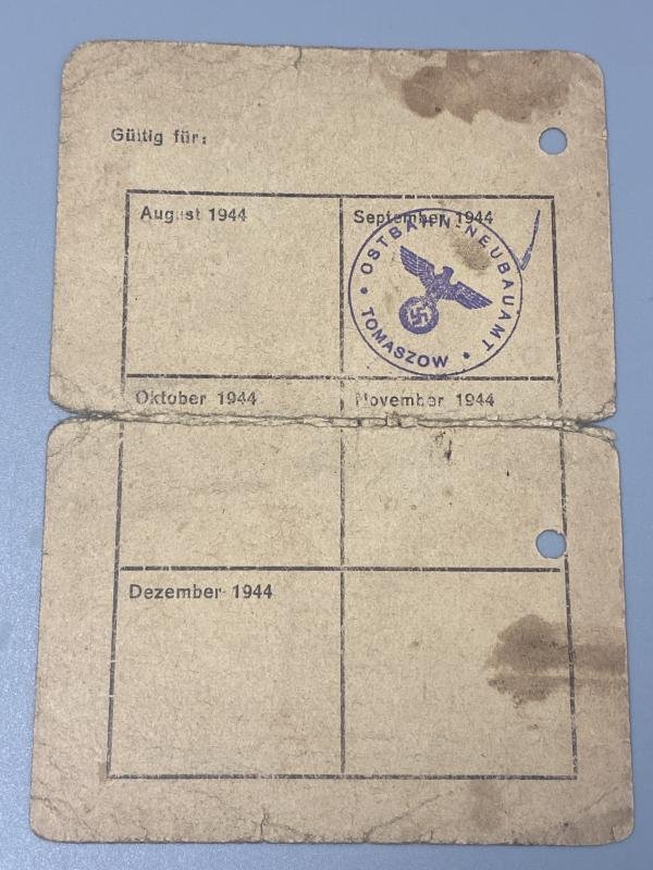 WW2 Female Polish Workers Card Nazi Occupation — image 2