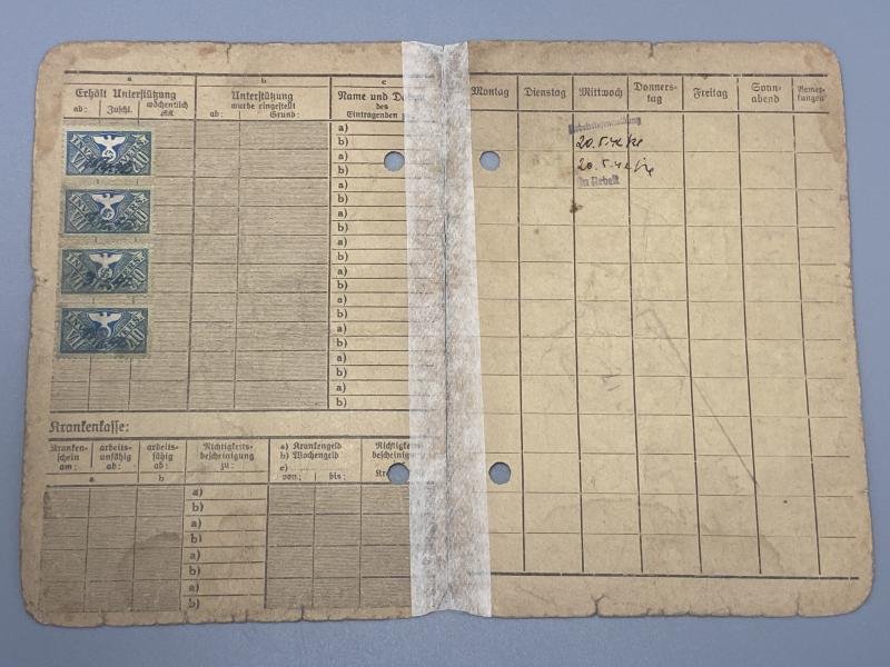 WW2 Polish Workers Card 1942 Nazi Occupation — image 2