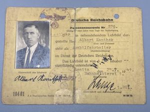 WW2 Polish Labour ID Card Albert Kanthak Deutsche Reichbahn 1941 …
