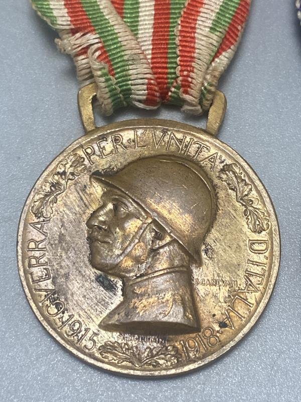 WW1 Italian Victory Medal & War Against Austria Medal — image 2