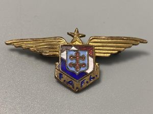 WW2 French Free Forces Aviation Pin Badge