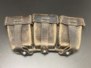 Black Leather K98K Ammunition Pouch Dated 1943