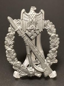Silver Infantry Assault Badge Ball Hinge Hermann Aurich