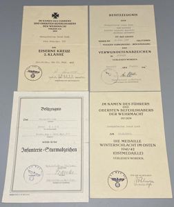 Citation Grouping Obergefreiter Peter Koch Gren.Rgt.727/ 707 Infantry Division