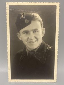Waffen SS Panzer Crewman Portrait Photograph 6X4 Printed in Lille