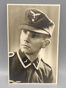 Luftwaffe NCO in Field Cap 6X4 Studio Portrait